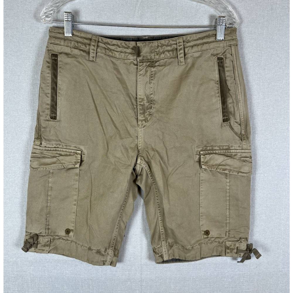 Carbon 2 Cobalt Mens Cargo Army Shorts Relaxed Fit Size 30 Khaki Tan 10" NEW NWT